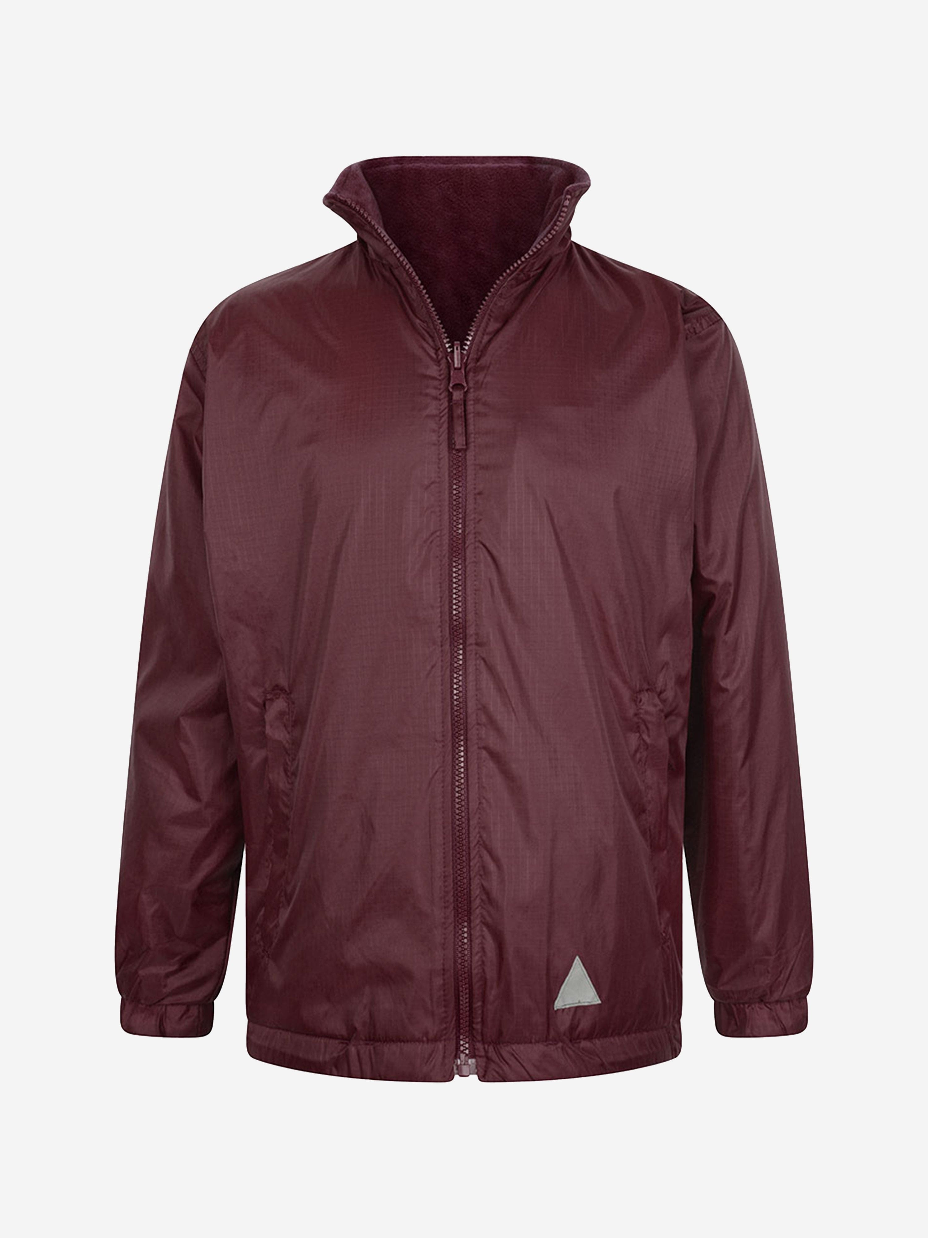 Zeco Kids School Reversible Fleece Jacket in Maroon