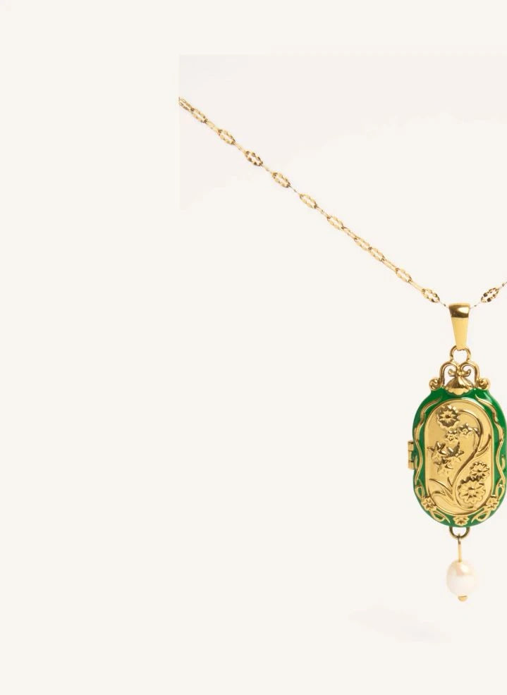 Palas - "Le Secret" Long Necklace | Emerald