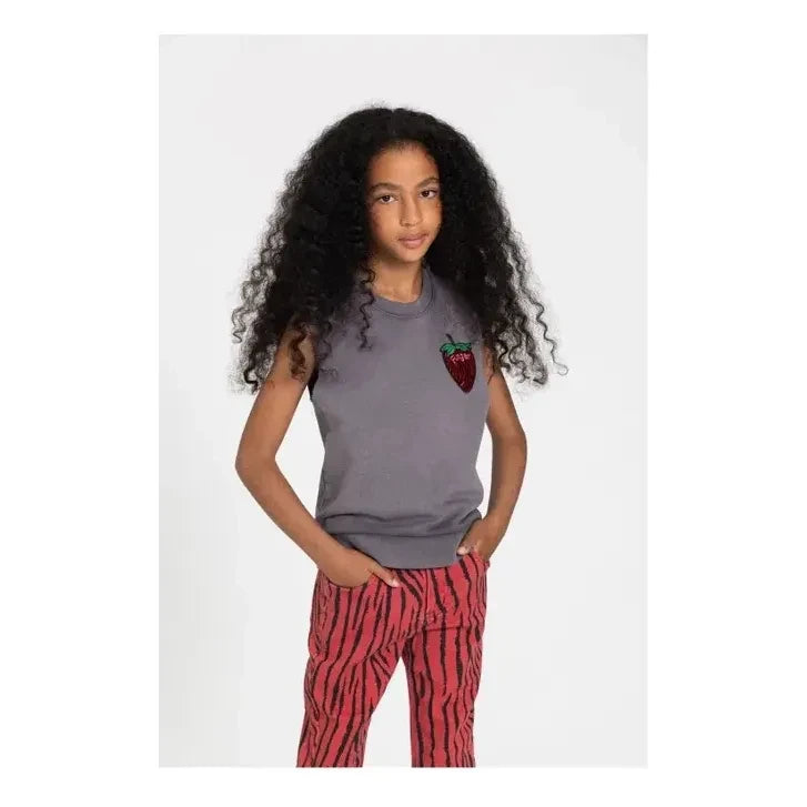Finger in the Nose - Organic Cotton Sleeveless Sweatshirt | Charcoal Gray