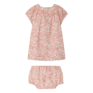 Bonpoint - Cachouli Fleurie Organik Pamuk Elbise | Toz pembe