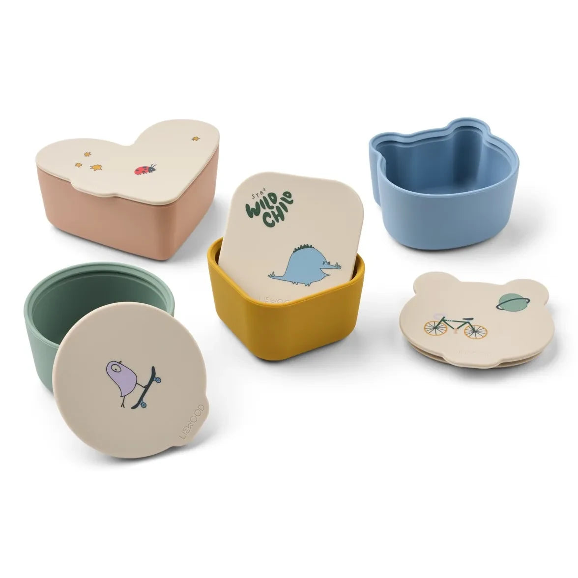 Liewood - Toto Snackdosen - 4er-Set | Tamtam/Sandy