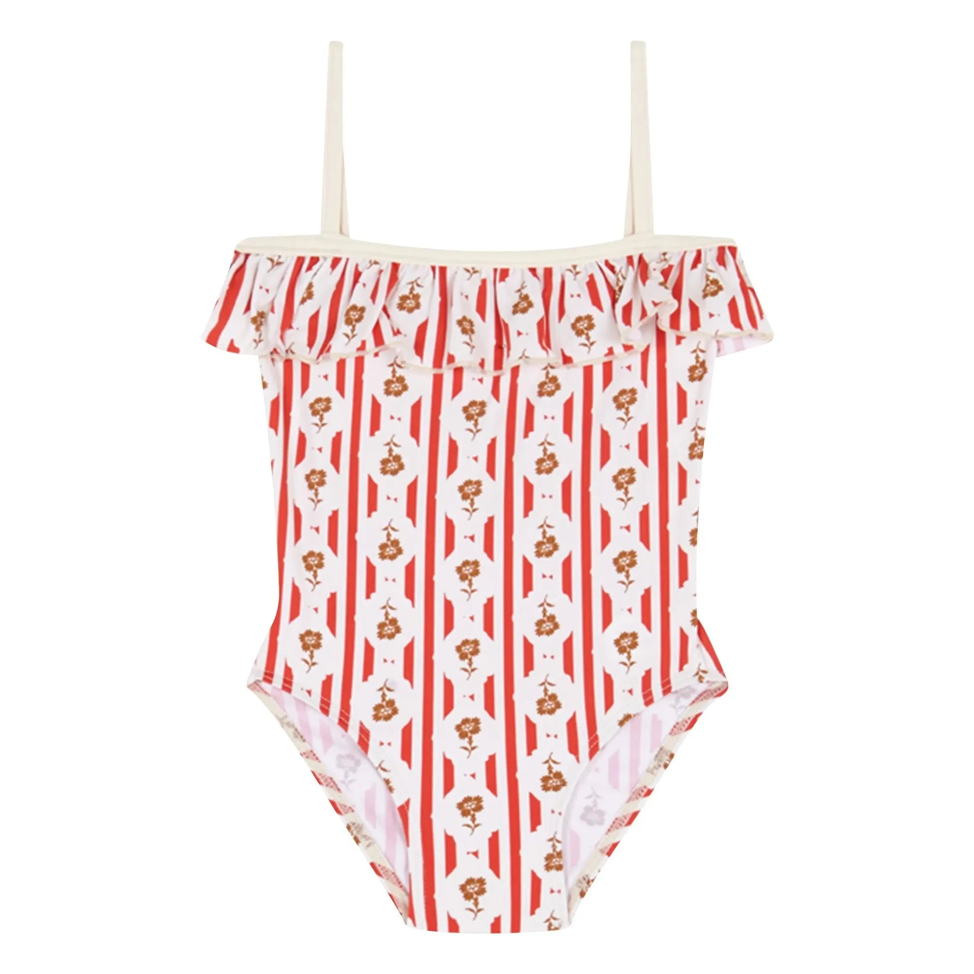 birinit - Valonga Baby Badehose Blumen | Rot