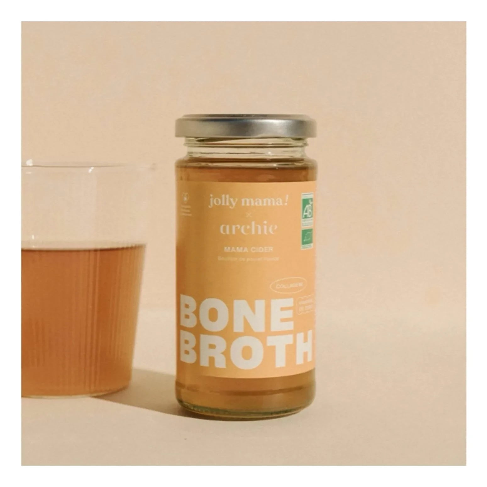 Jolly Mama - Mama Cider Chicken Bone Broth - 6 x 240 ml kemik suyu