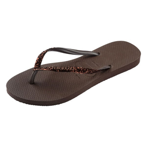 Havaianas - Slim Glitter terlikler | Chocolate