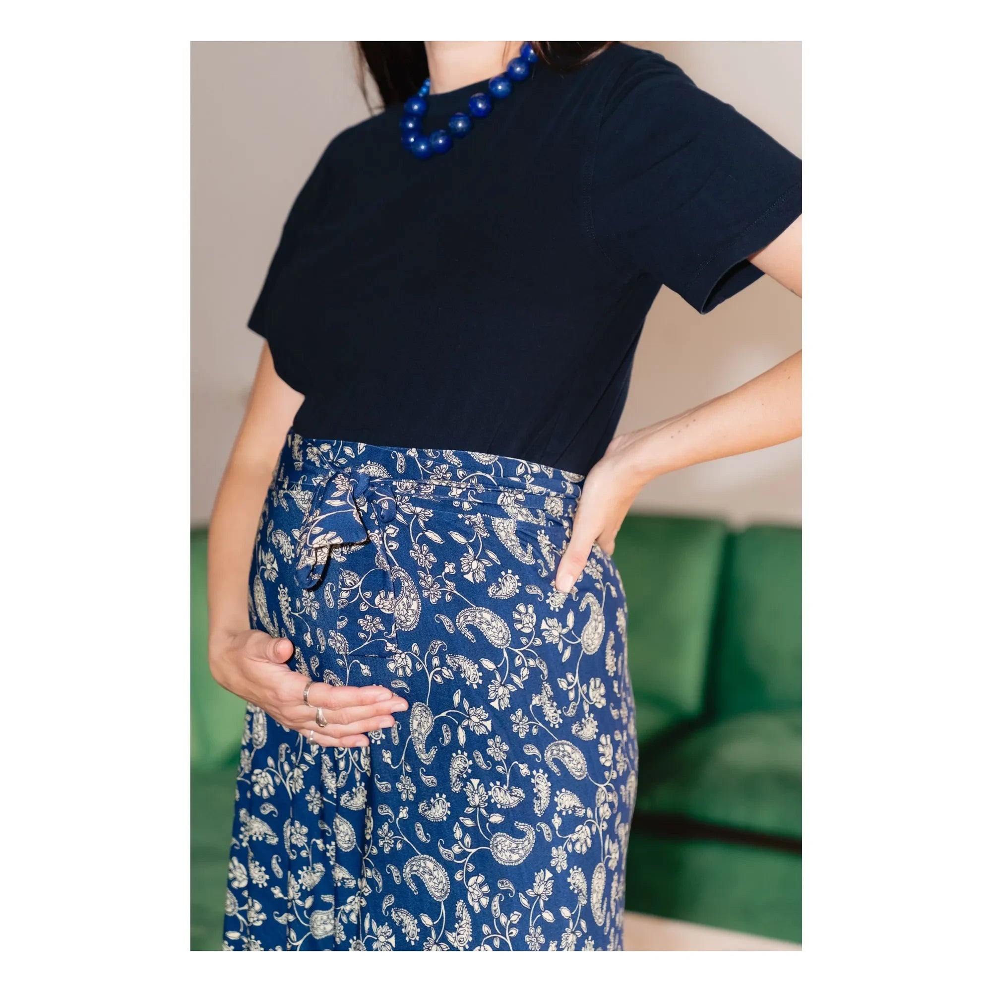 Paloma Collection – Umstandsrock Carlota Bandana | Blau