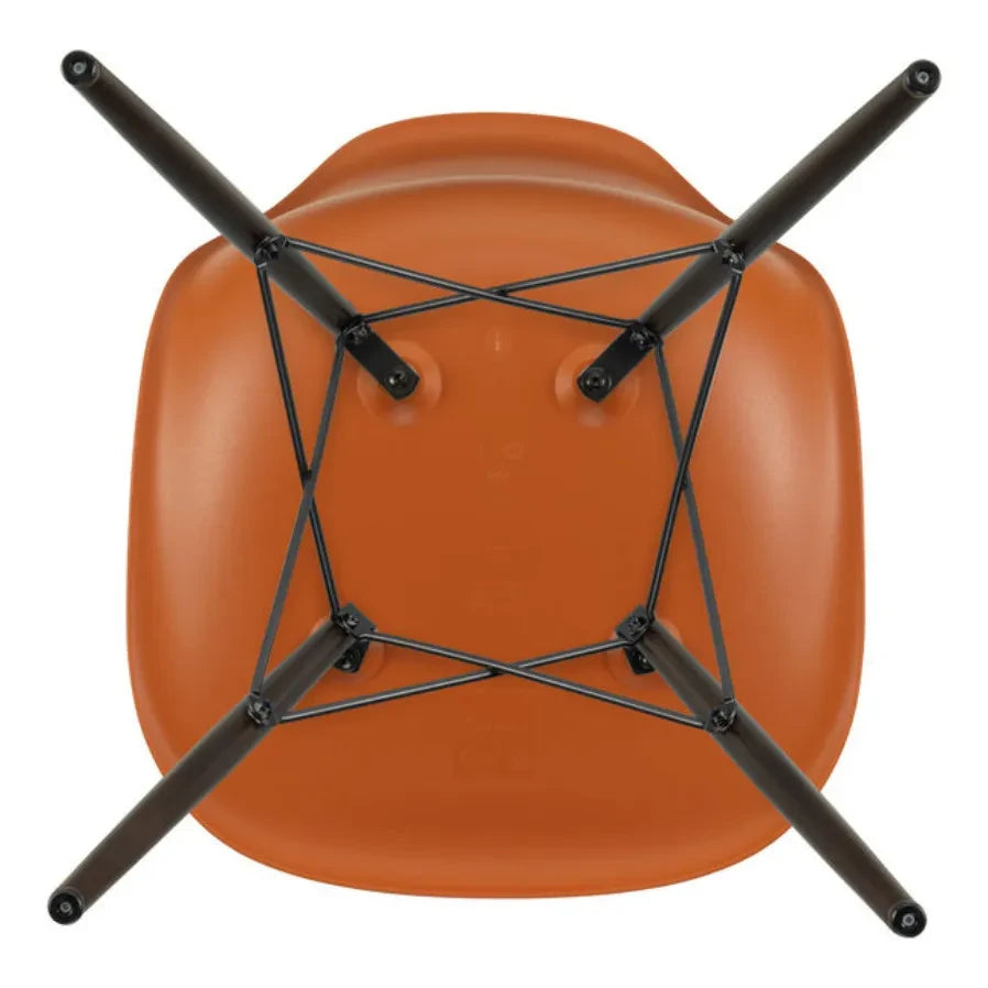 Vitra - DSW plastik sandalye - akçaağaç taban - Charles & Ray Eames | Turuncu Rouille