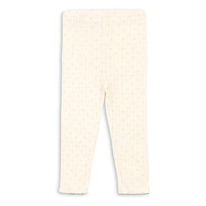 Konges Sløjd - Minnie Hearts Organic Cotton Leggings | Ecru