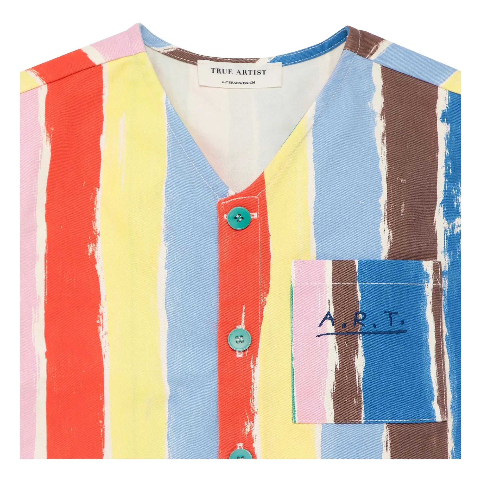 True Artist - Striped Sleeveless Vest | Blue