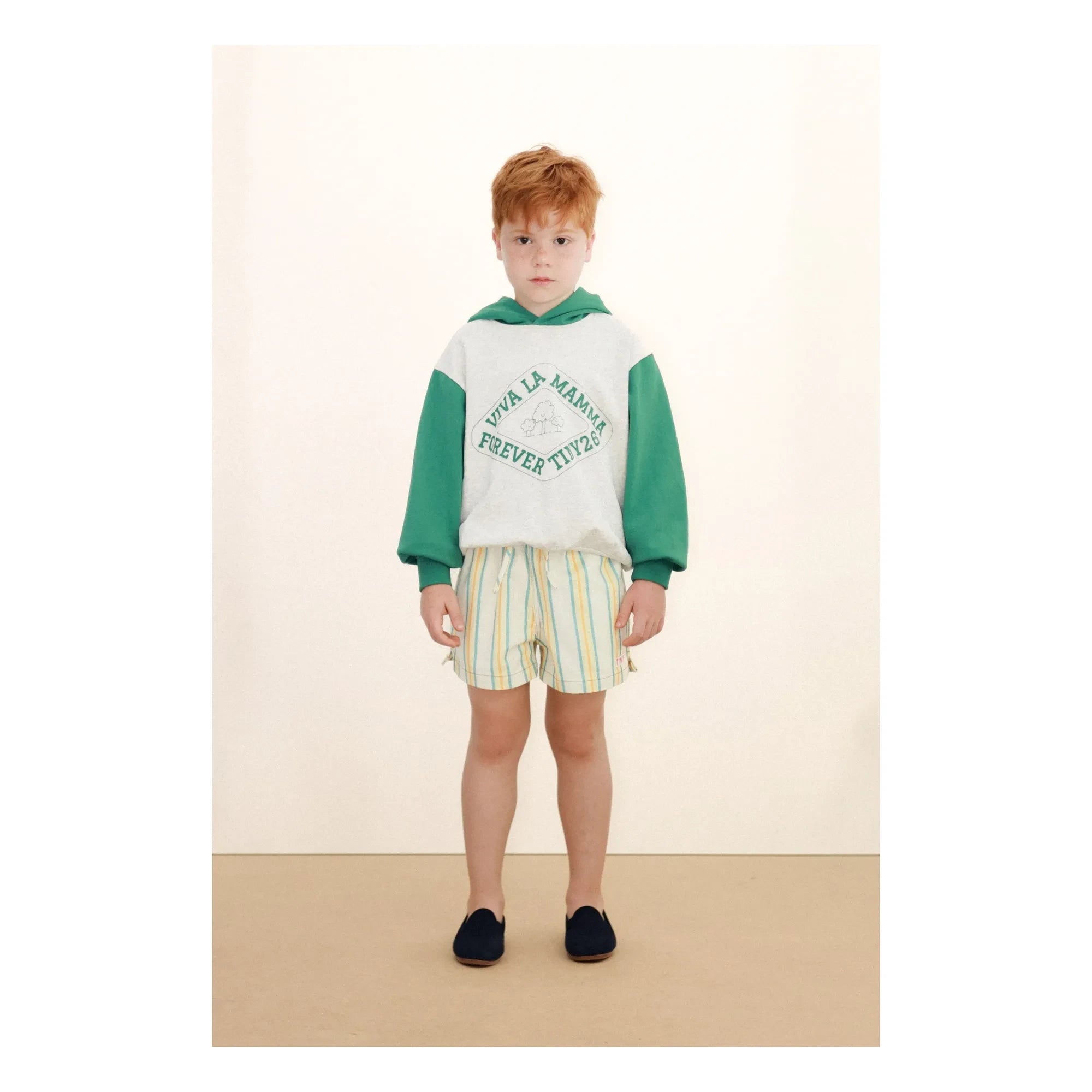 Tinycottons - Gestreifte Shorts | Weiß