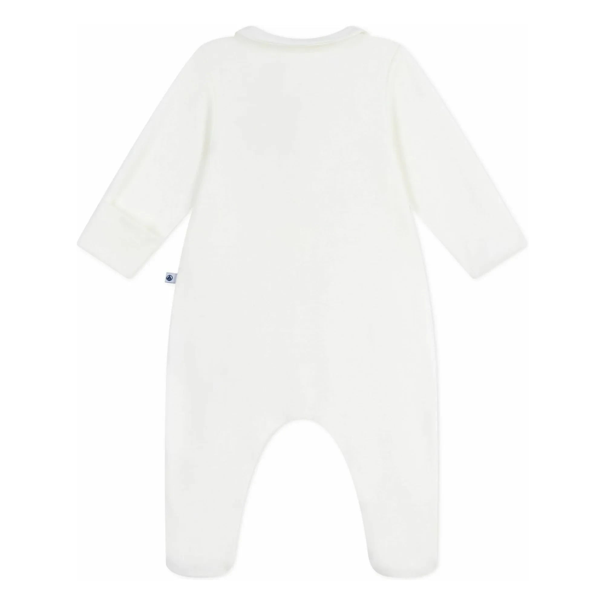 Petit Bateau - Logo Embroidered Organic Cotton Sleepsuit | White