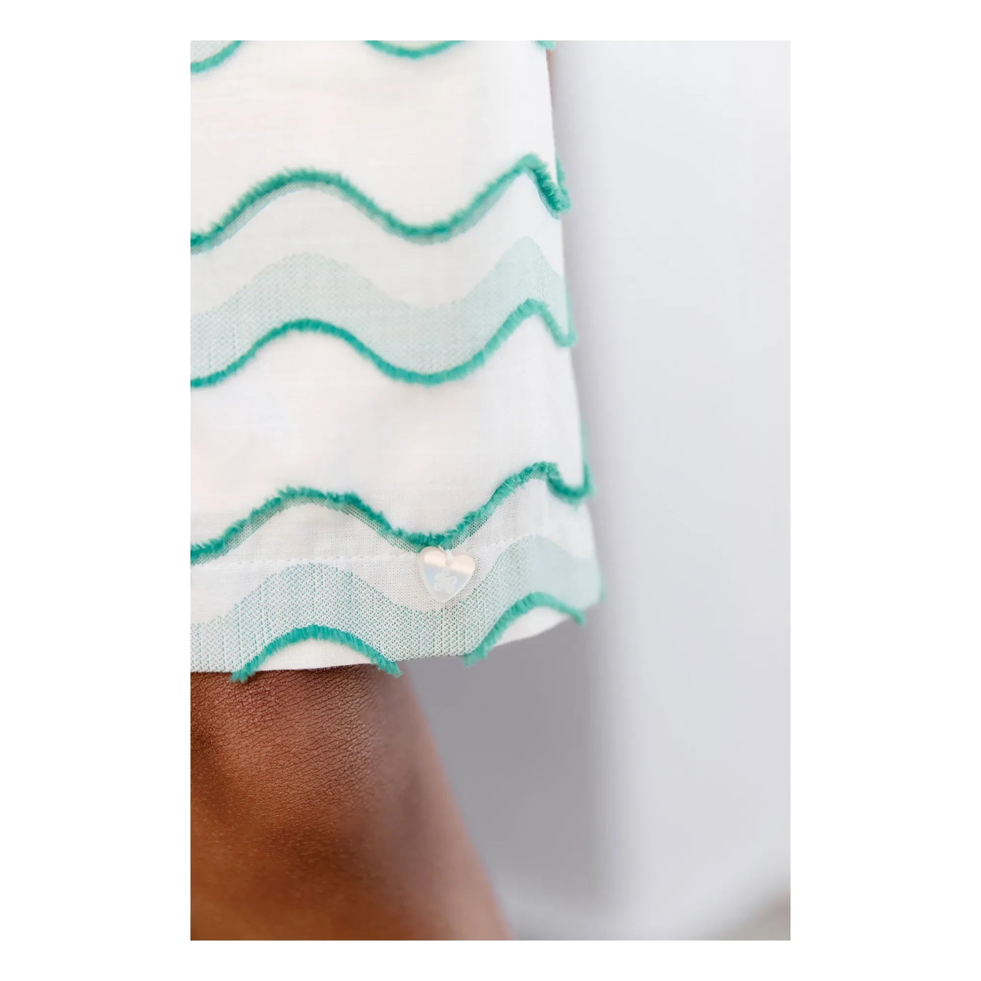 Tartine et Chocolat - Wave Pattern Dress | Green