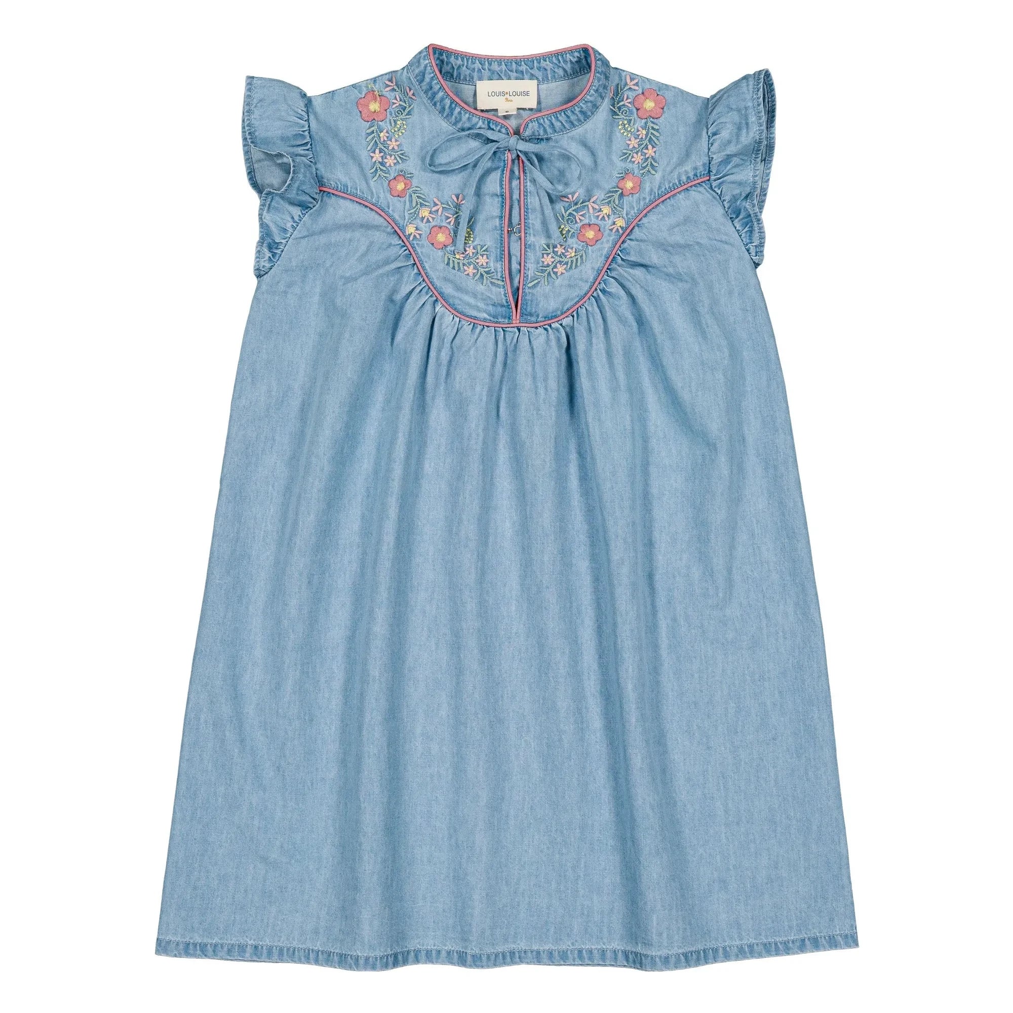 Louis Louise - Andrée Chambray Elbise | Açık Mavi