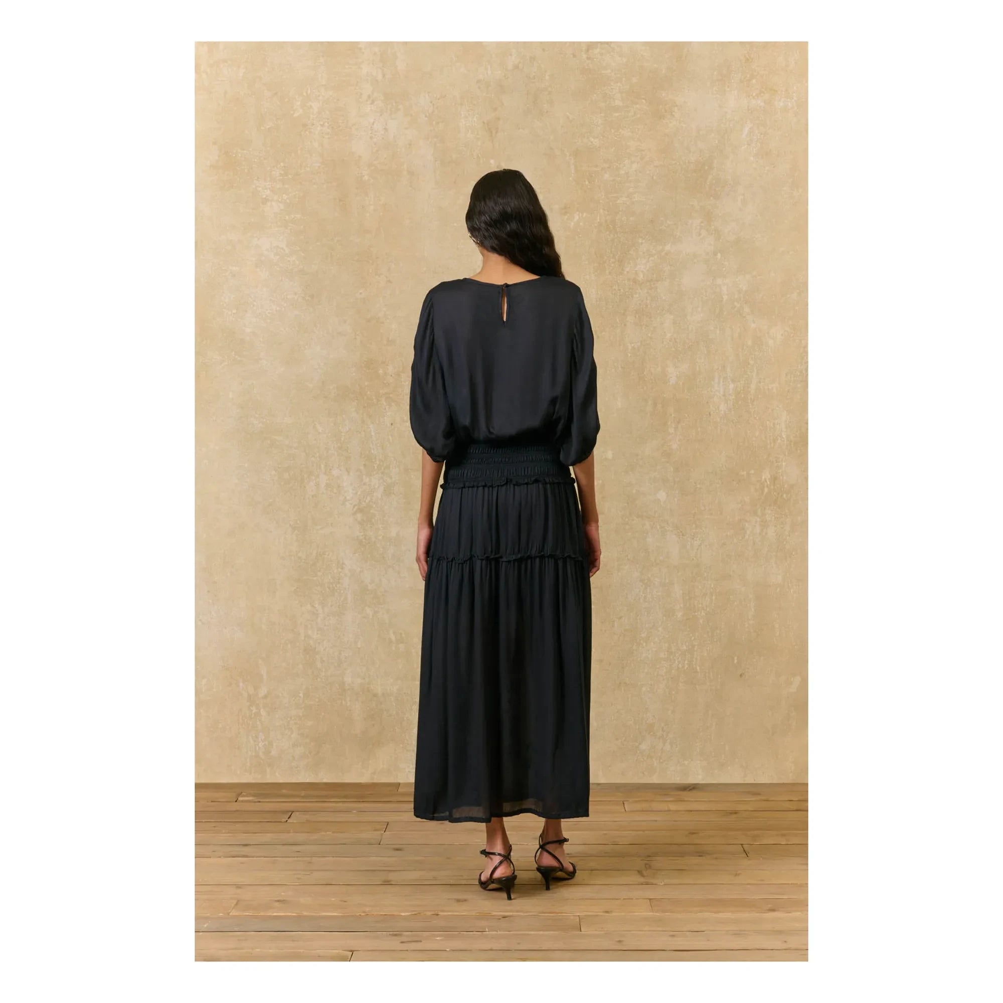 Louise Misha - Chayana Baumwollbluse | Schwarz