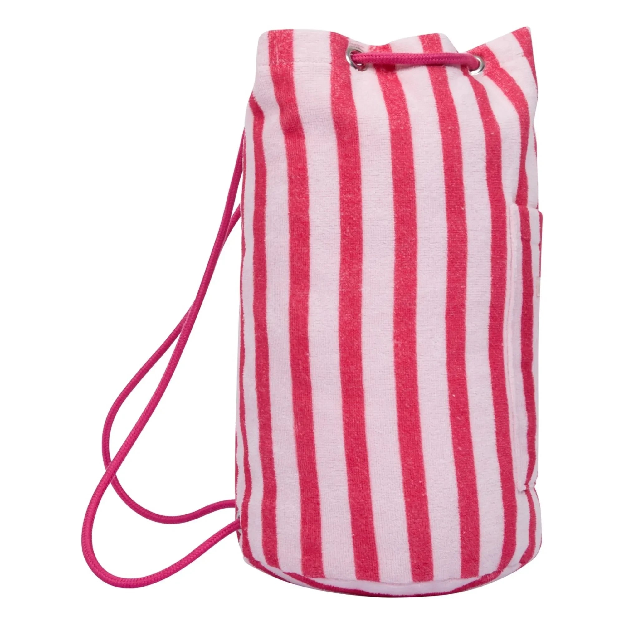 Jera Mini - Striped Towel Pocket Backpack | Pink