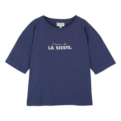 Emile et Ida - La Sieste organik pamuk T-shirt | Lacivert