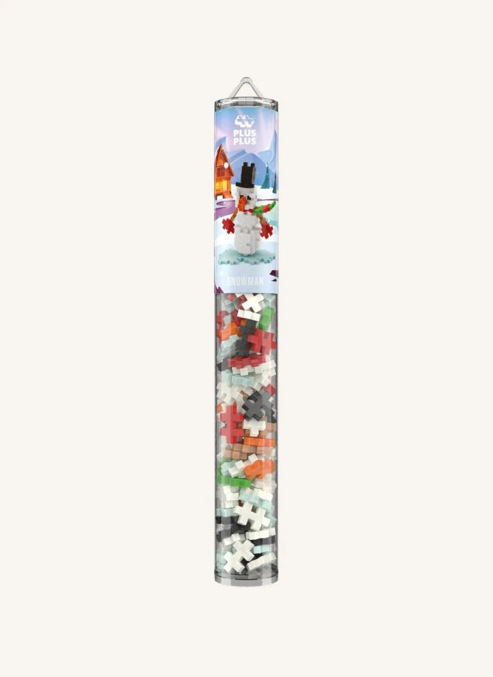 Plus-Plus - Snowman Tube - 100 Pieces | White