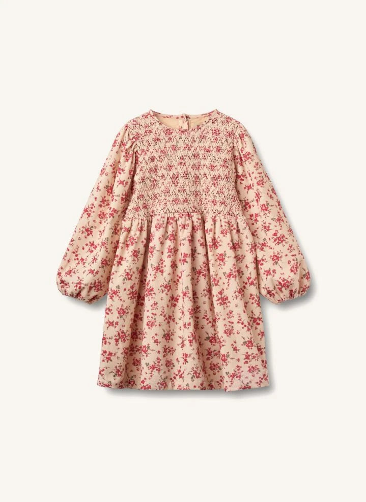 Wheat - Sylvia Fleurie Bio-Baumwollkleid | Pfirsich