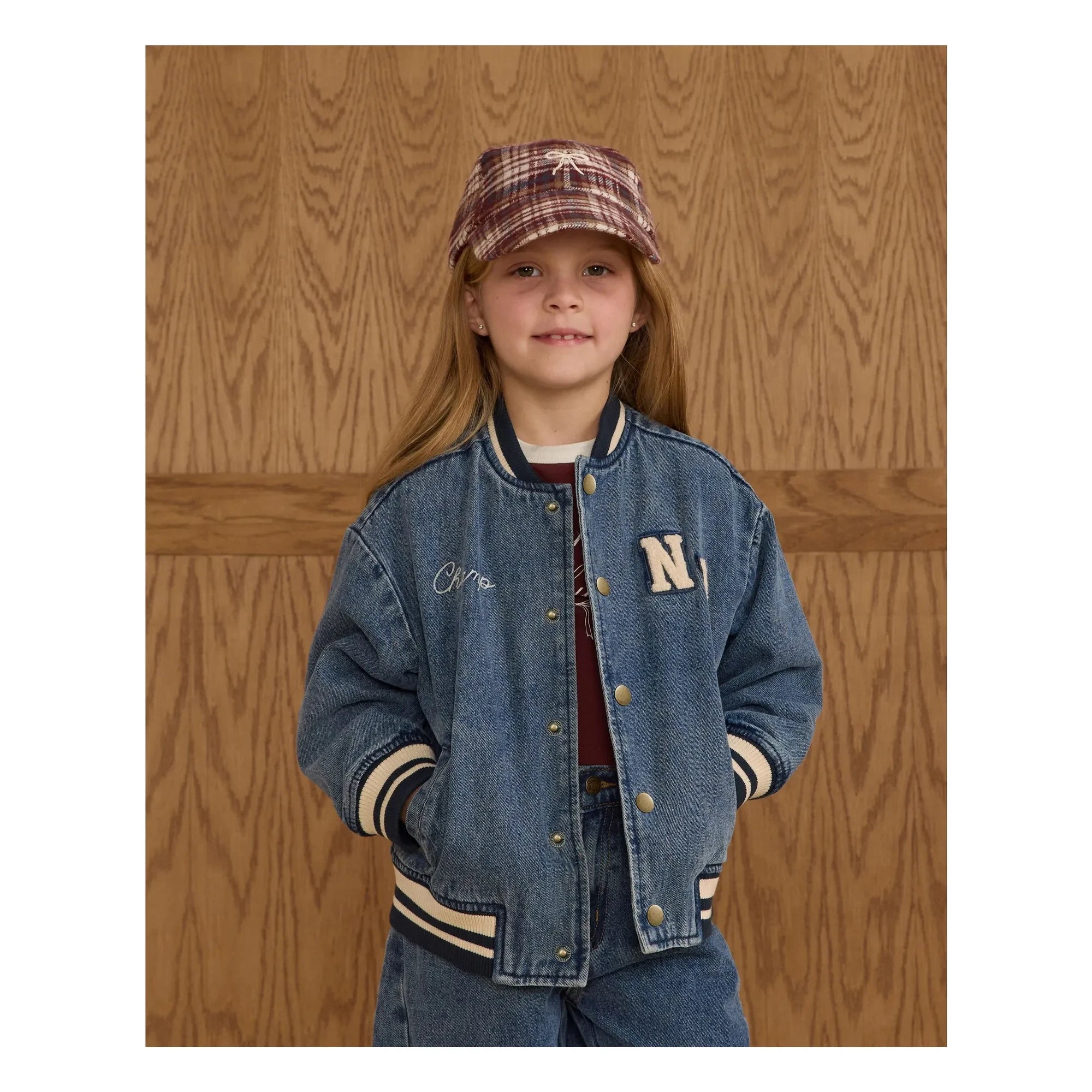 Rylee + Cru - Bomber Varsity Mini | Denim