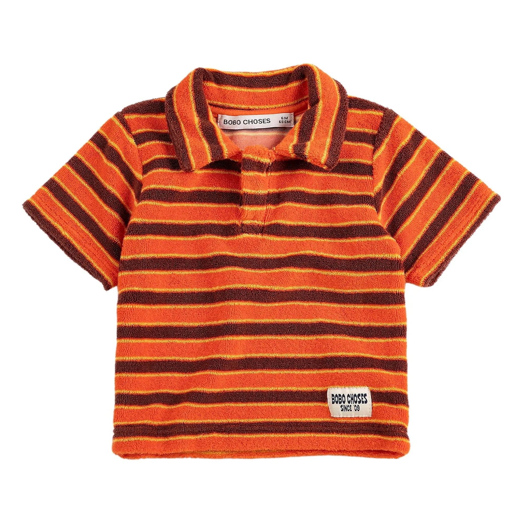 Bobo Choses - Striped Baby Polo | Orange