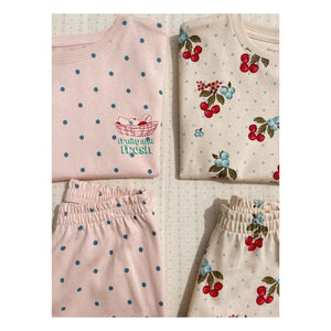 Konges Sløjd - Organic Cotton Cherry T-Shirt and Shorts Set | Ecru