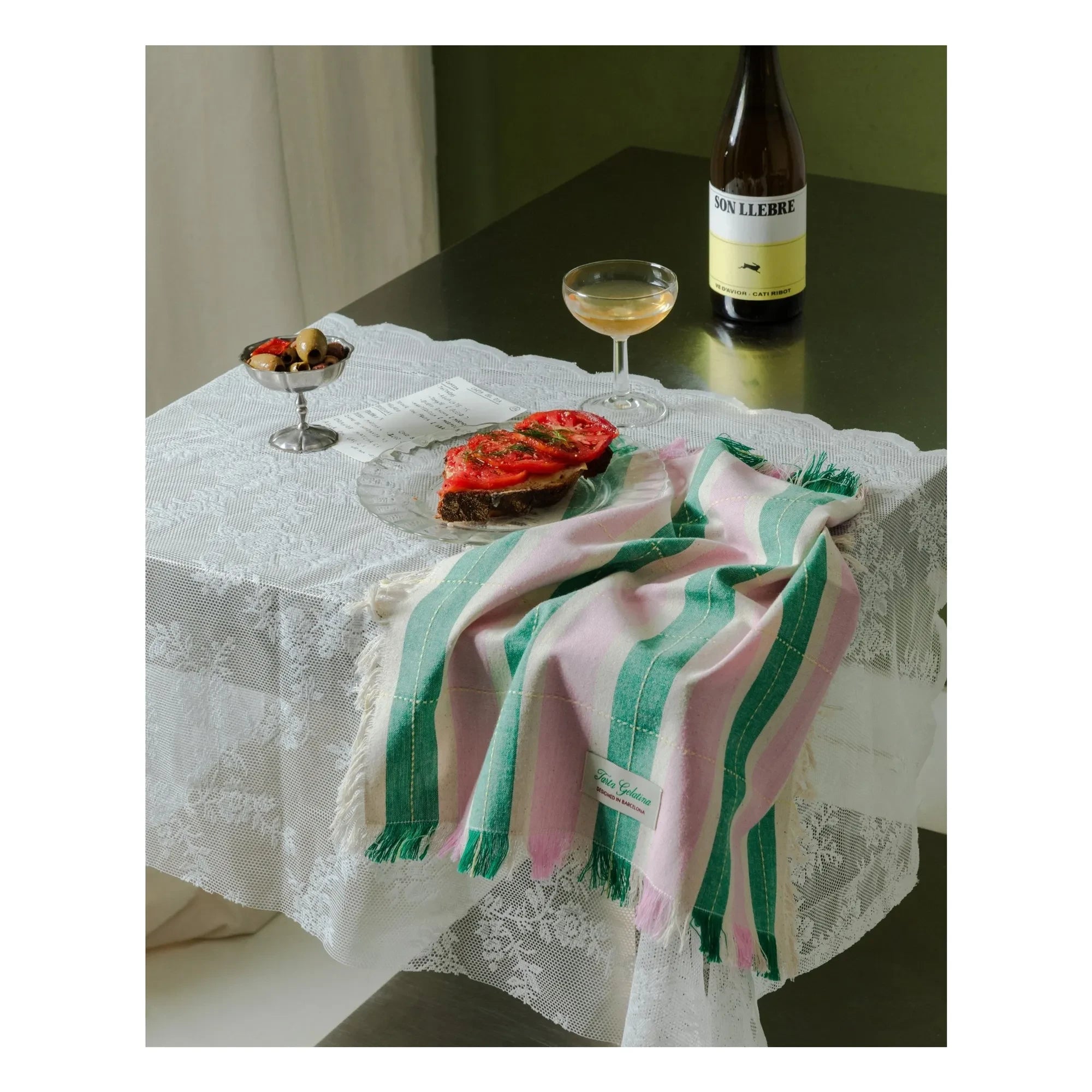 Tarta Gelatina – Bio-Baumwollservietten – 2er-Set | Grün