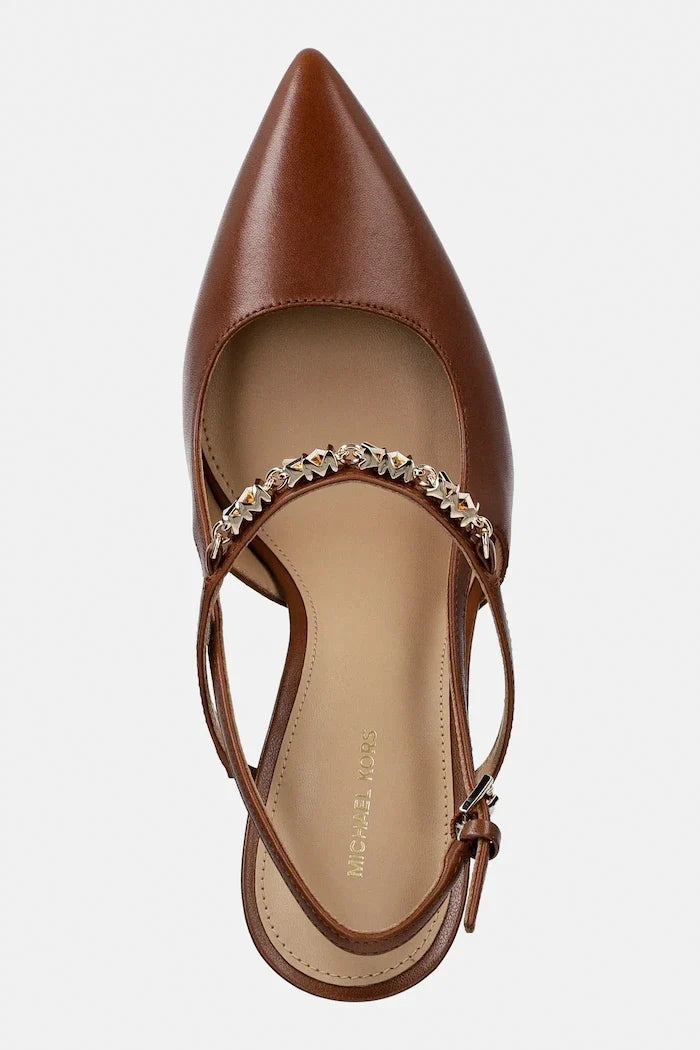 MICHAEL Michael Kors Dina Flex High Sling Pump Deri İnce Topuklu Ayakkabı