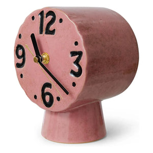 HKliving - Retro seramik saat | Pembe
