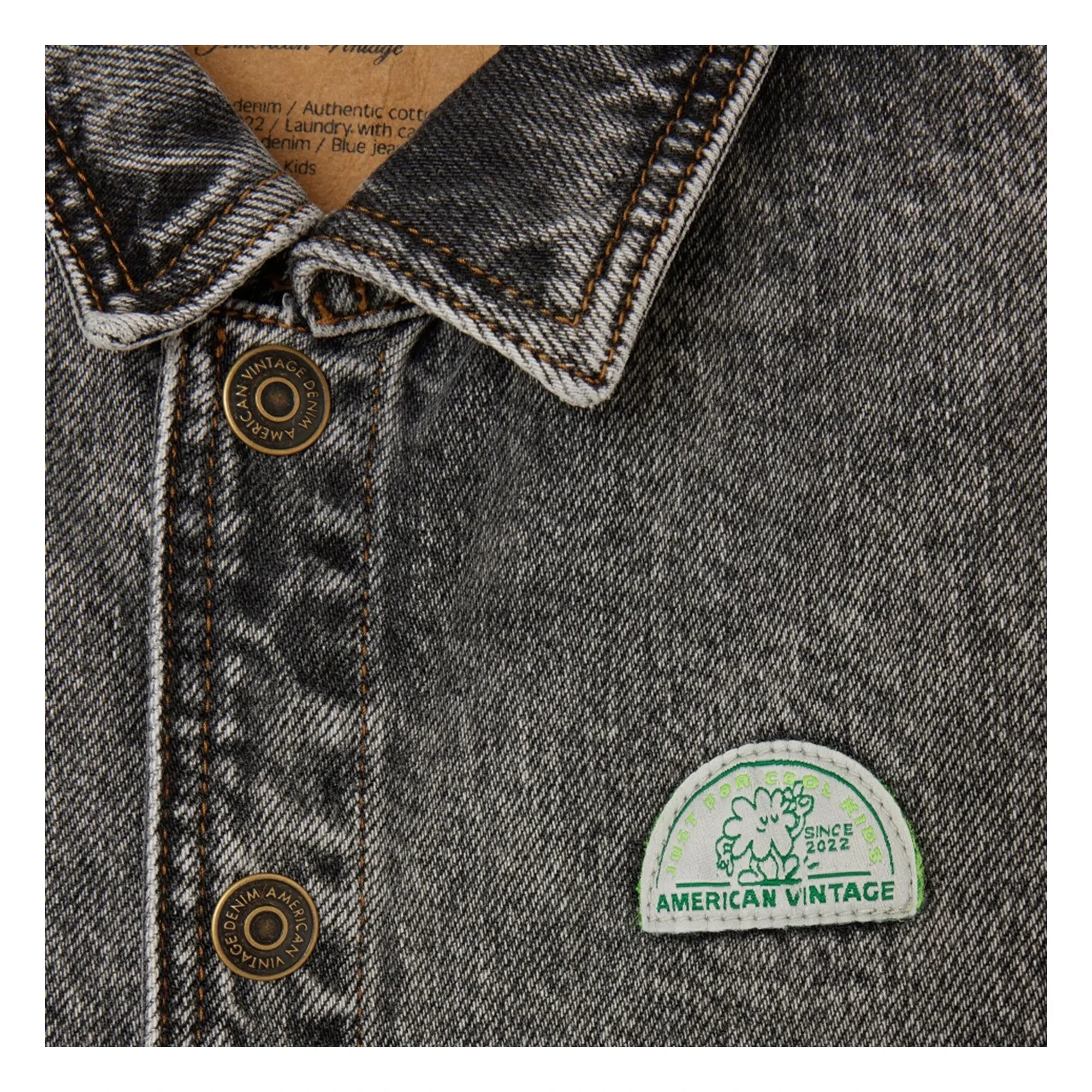 American Vintage - Yopday Jeansjacke | Dunkelgrauer Denim