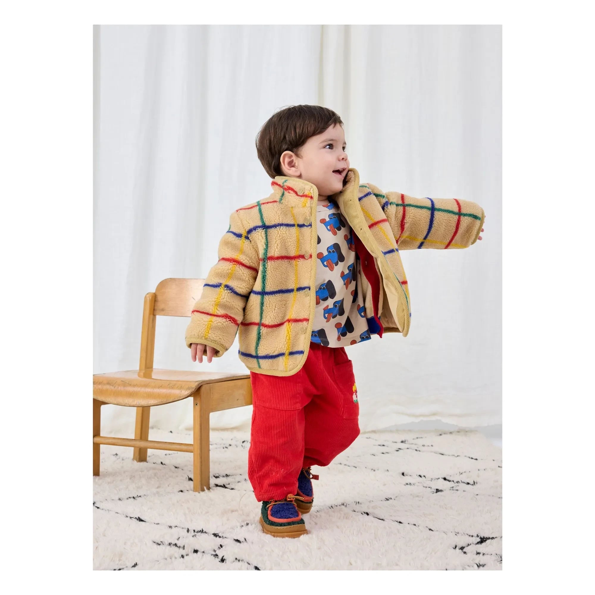 Bobo Choses - Bebekler İçin Geri Dönüştürülmüş Elyaf Sherpa Ceket | Bej