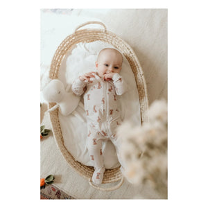 Petit Lem - Organik pamuk ve modal pijama, tavşan patili | Bej