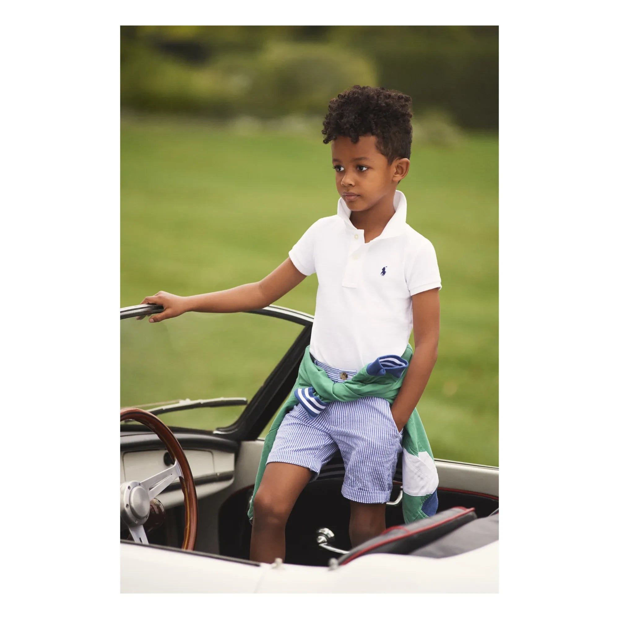 Ralph Lauren - Klasik Fileli Polo | Beyaz