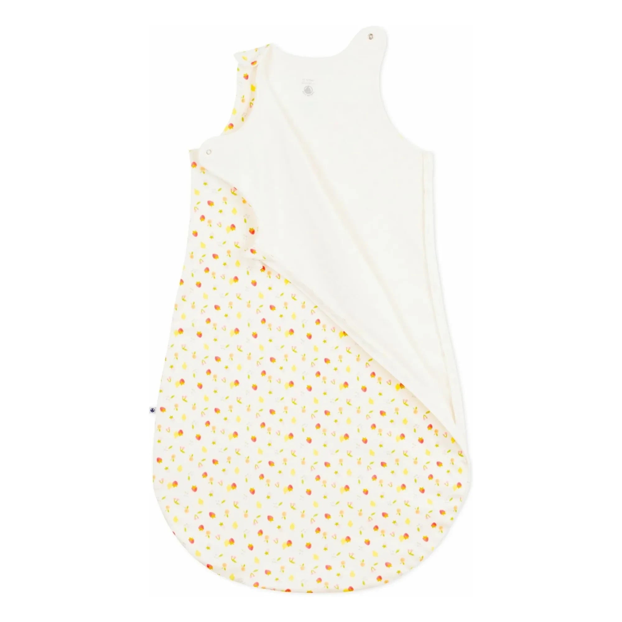 Petit Bateau - Schlafsack aus Bio-Baumwolle mit Früchten | Ecru - Leichter Schlafsack für Mädchen