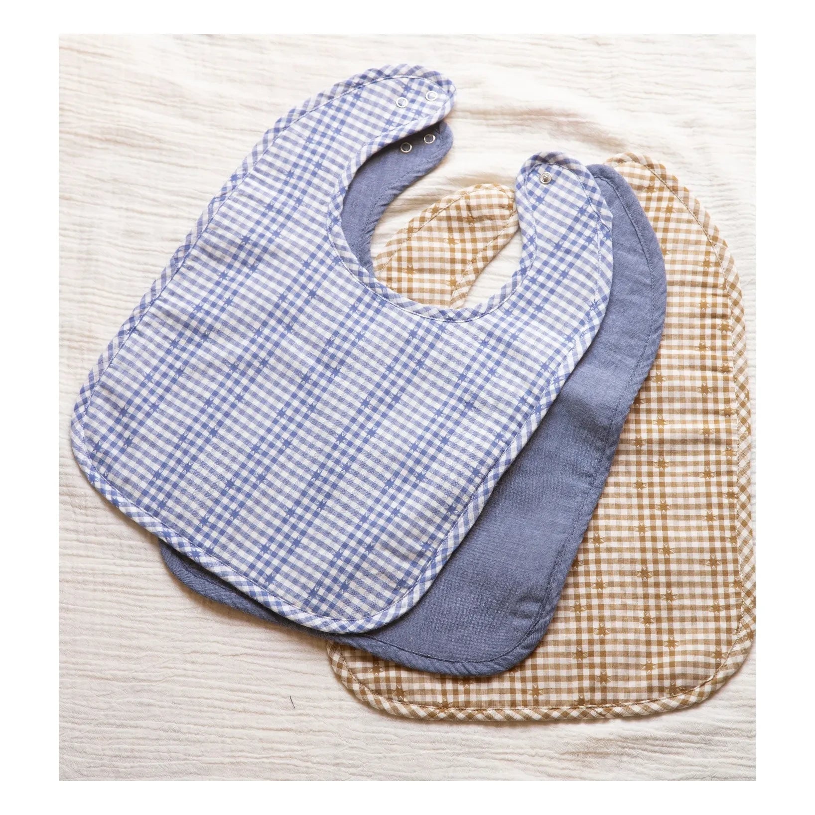 Editions Aimable - Bib Bertille | Blue Vichy Cotton