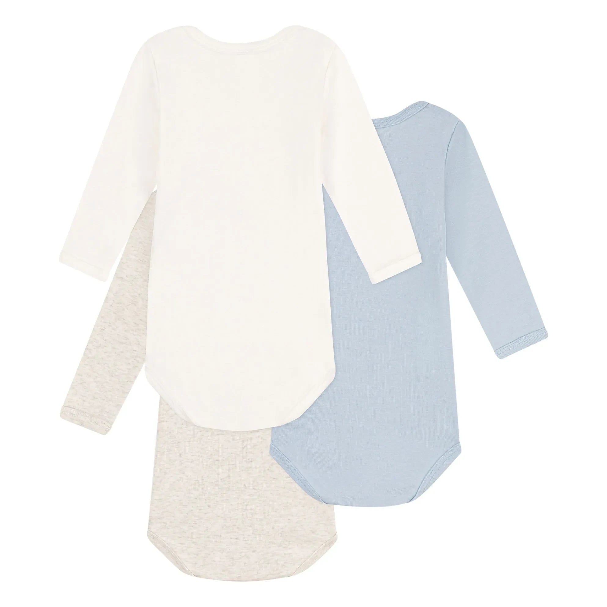 Petit Bateau - 3er-Pack Einteiler | Blau