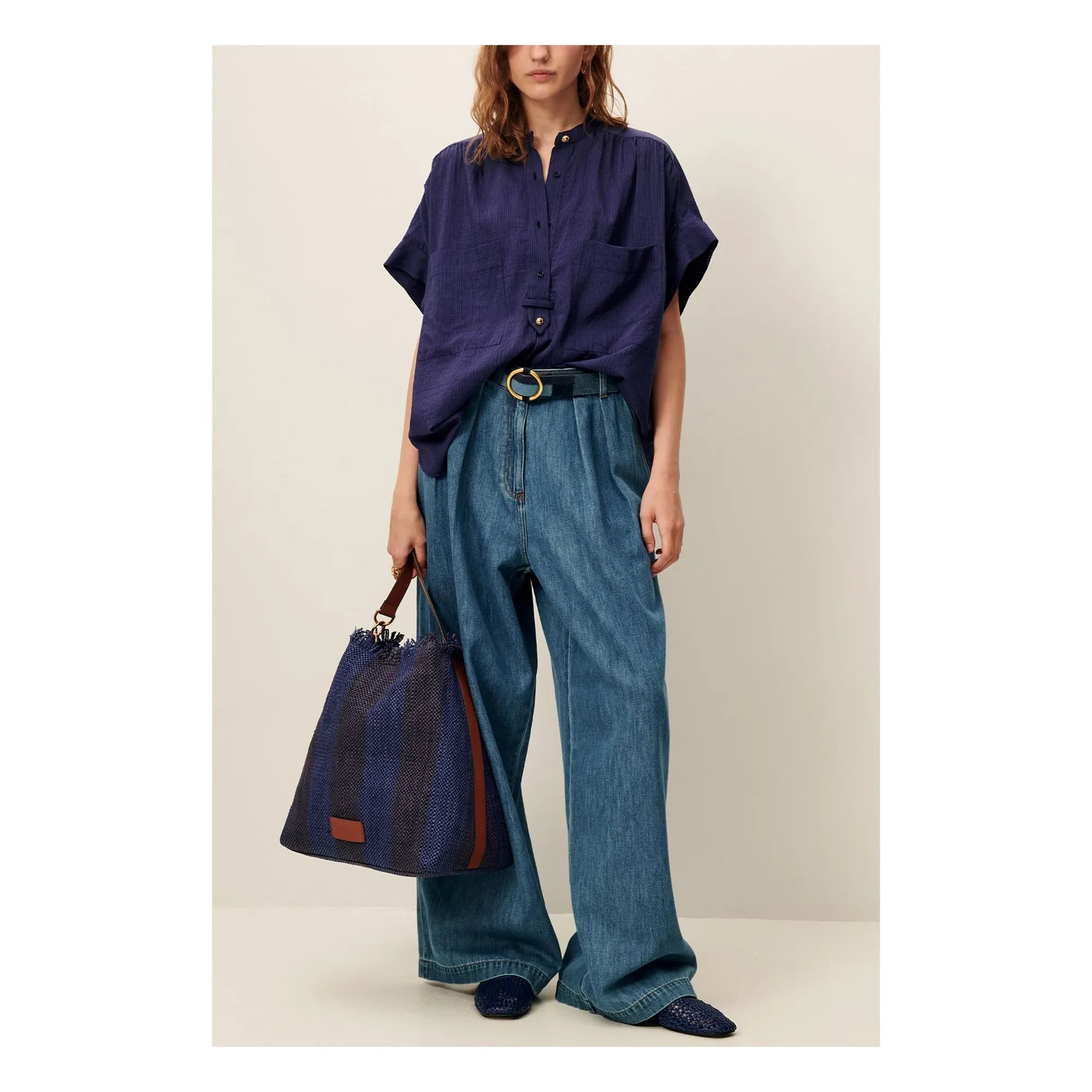 Sessùn - Camille Bluse | Marineblau