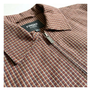 Finger in the nose - Sage Plaid Jacket | Dark Brown
