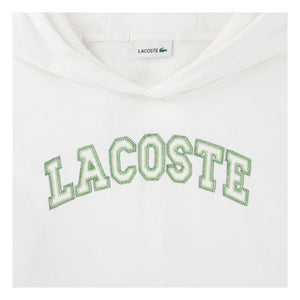 Lacoste - Kapuzen-Sweatshirt mit Logo-Stickerei Bio-Baumwolle | Weiß