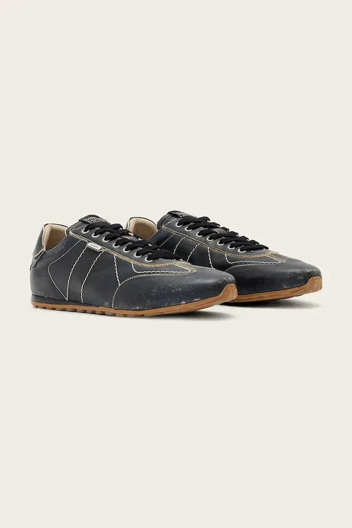AllSaints Liam Low Top erkek deri spor ayakkabı