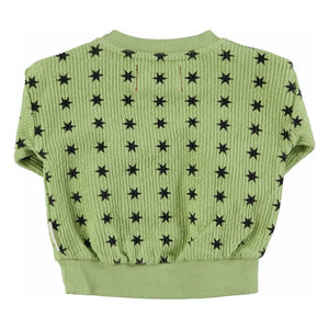 Piupiuchick - Stern-Sweatshirt aus Bio-Baumwolle mit Kordelzug | Grün
