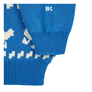 Bobo Choses - Bio-Baumwollpullover Bauernhof | Blau