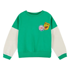 Emile et Ida - Organik pamuklu arma sweatshirt | Yeşil