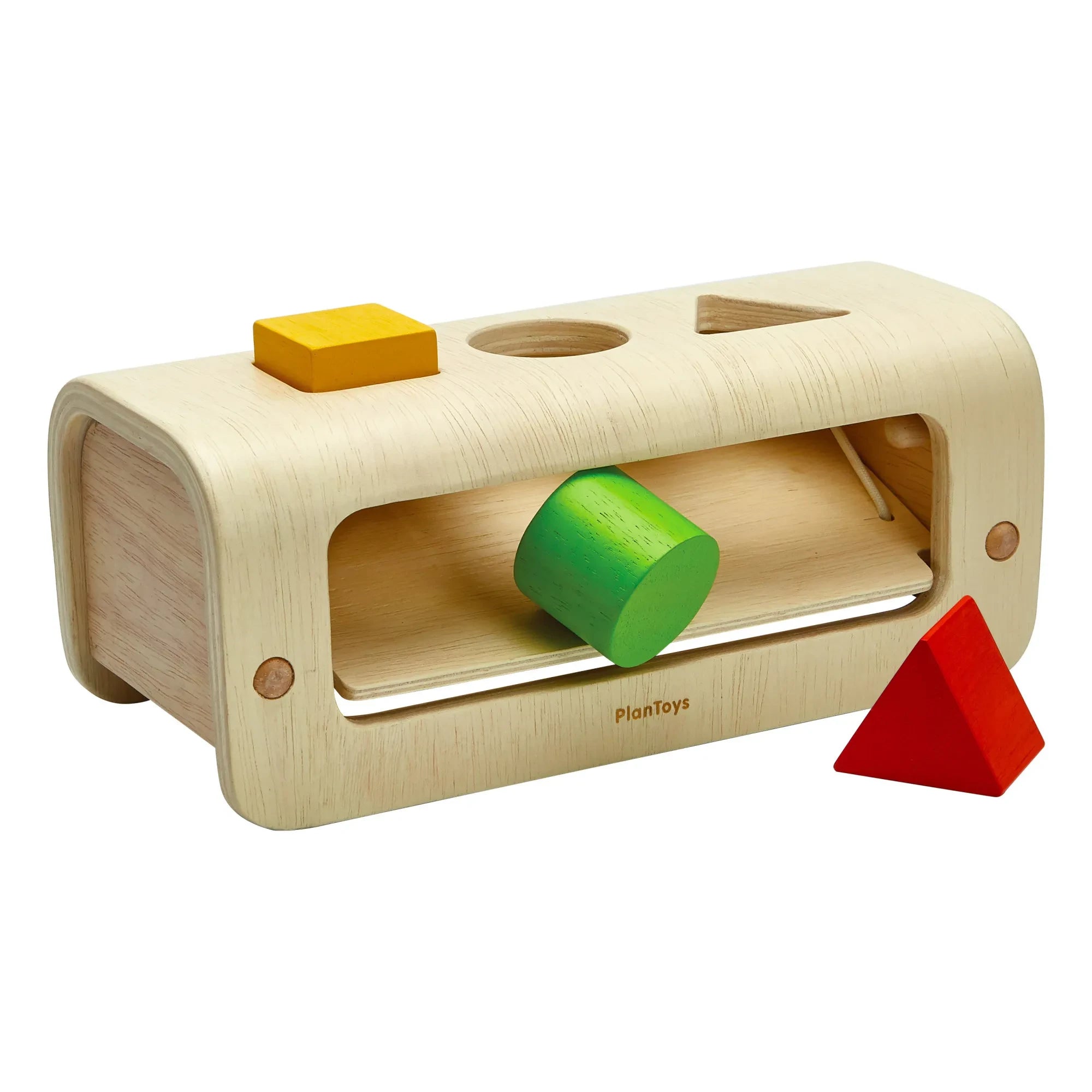 Plan Toys - 3 Şekilli Doğal Ahşap Bank