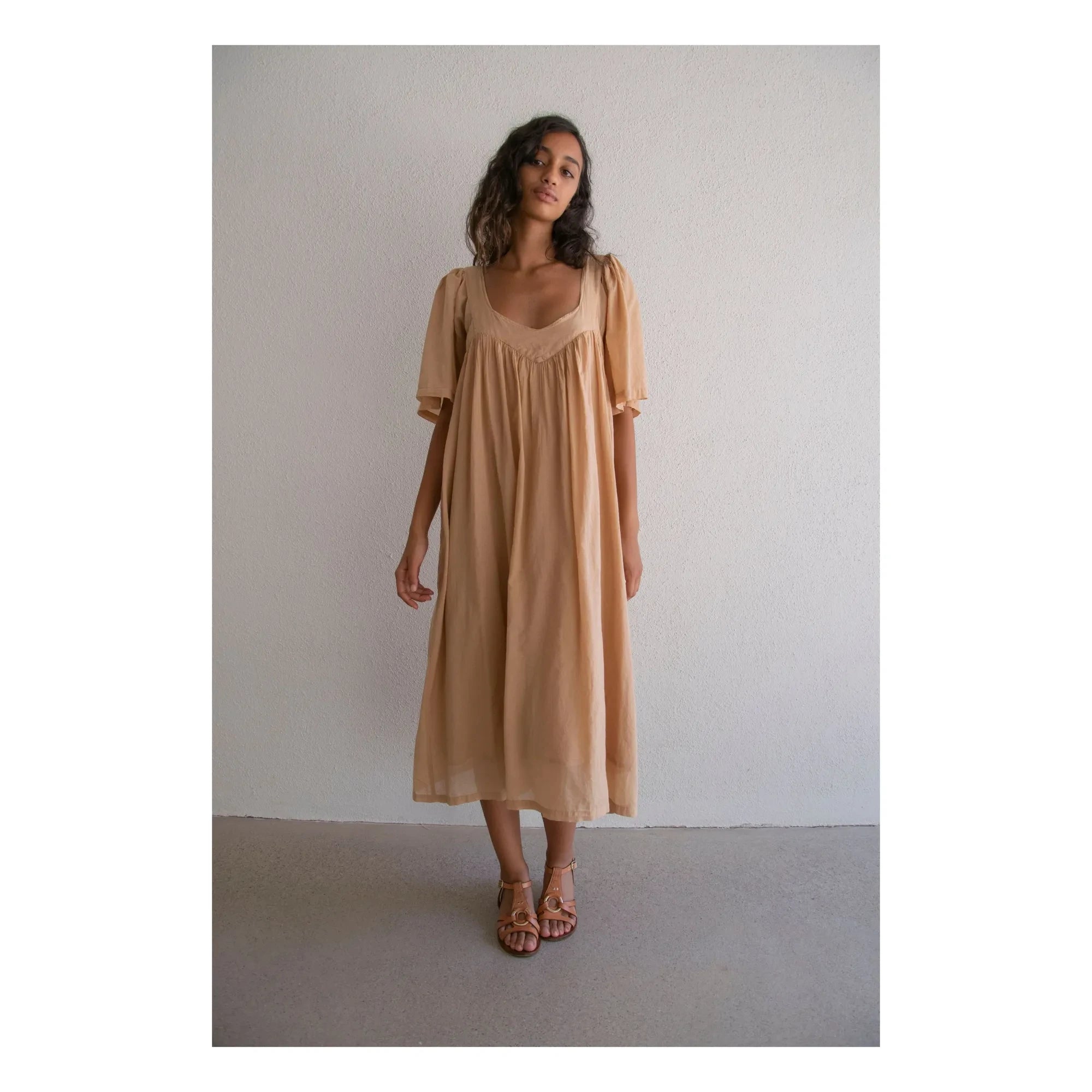 THEAVANT - Jade Baumwoll Voile Kleid | Amber