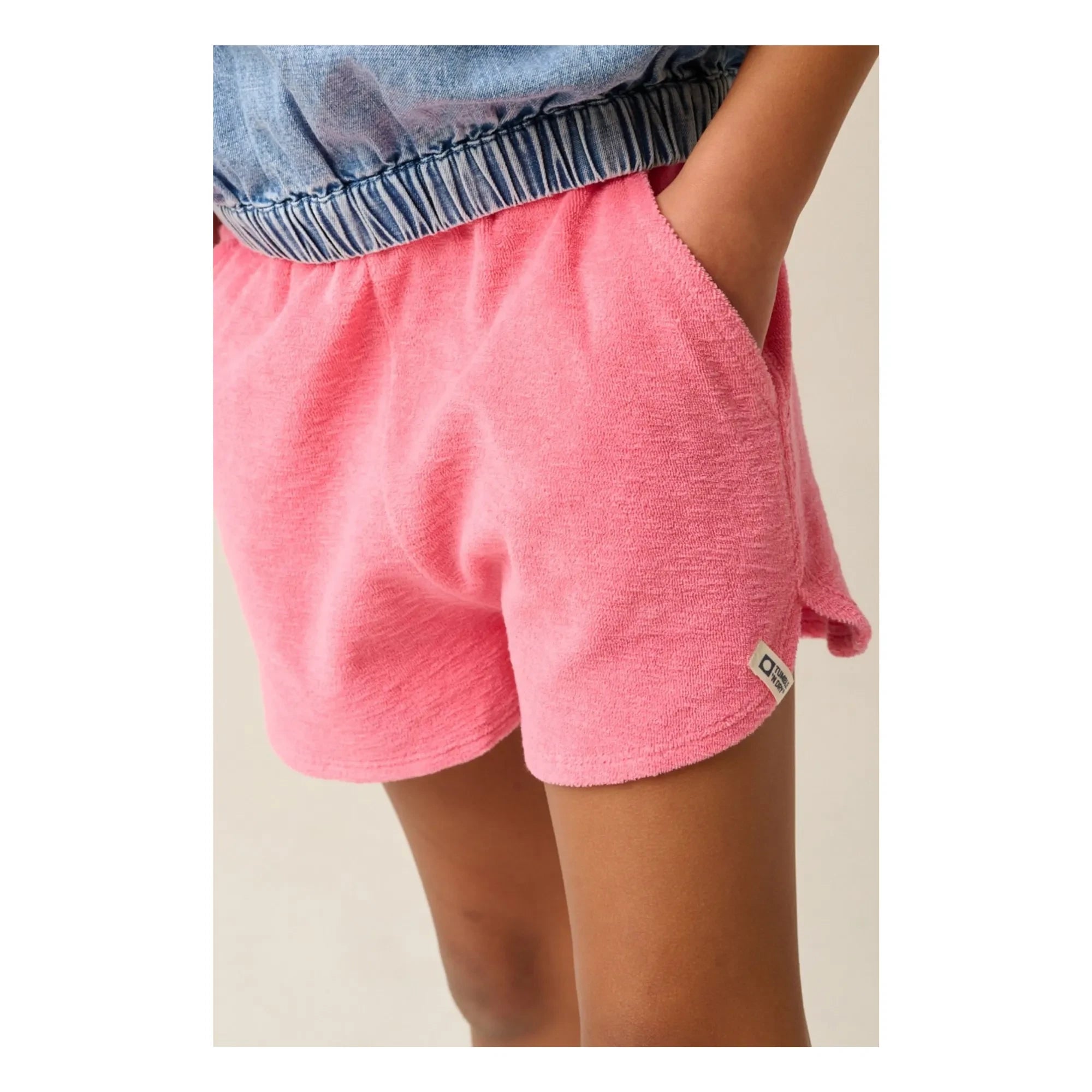 Tumble N'Dry – Paraiba Bio-Baumwoll-Frottee-Shorts | Rosa