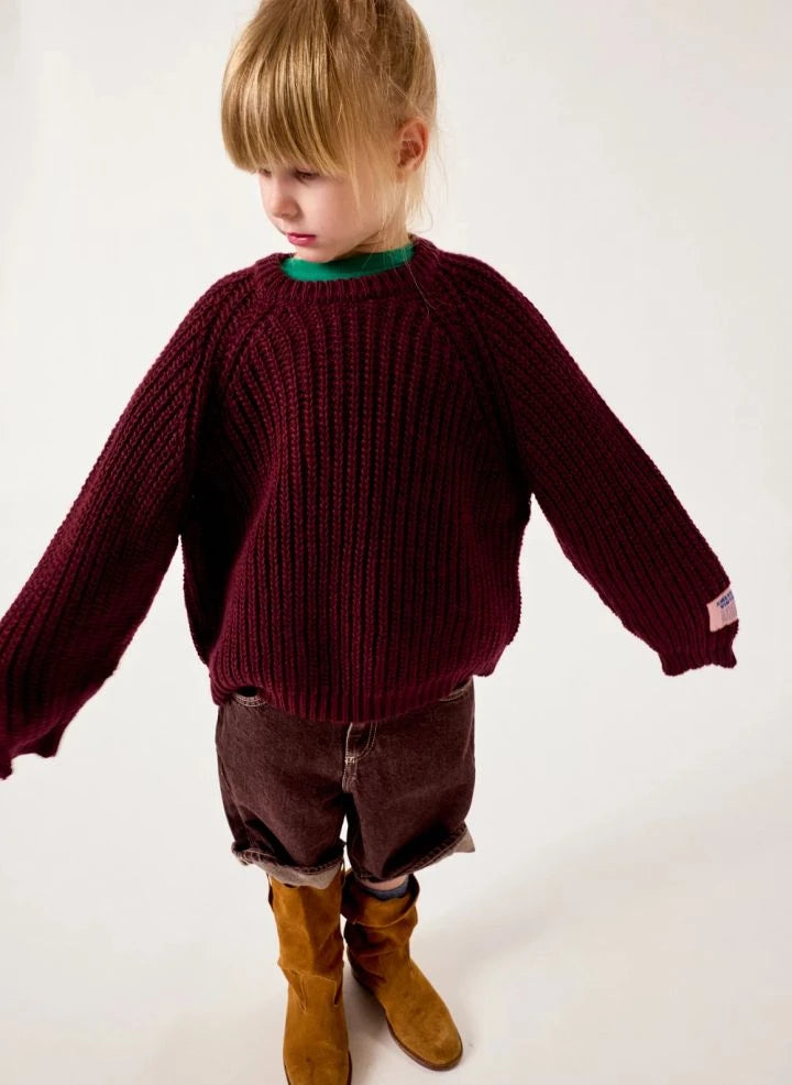 American Vintage - Cyrow Wool Knit Sweater | Burgundy