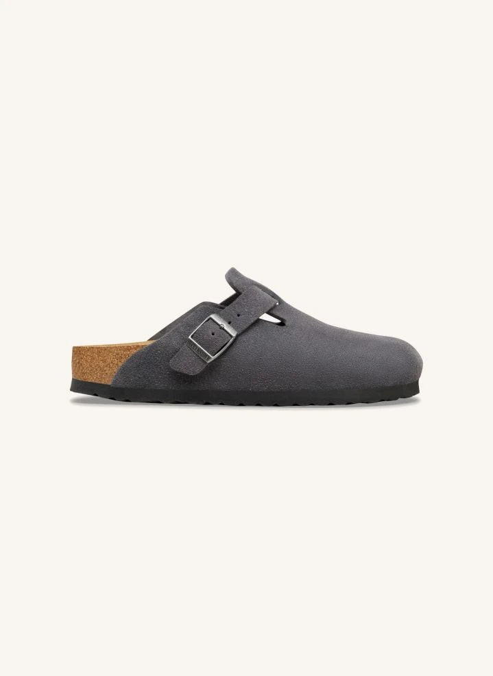 BIRKENSTOCK - Boston Süet Terlikler | Koyu gri