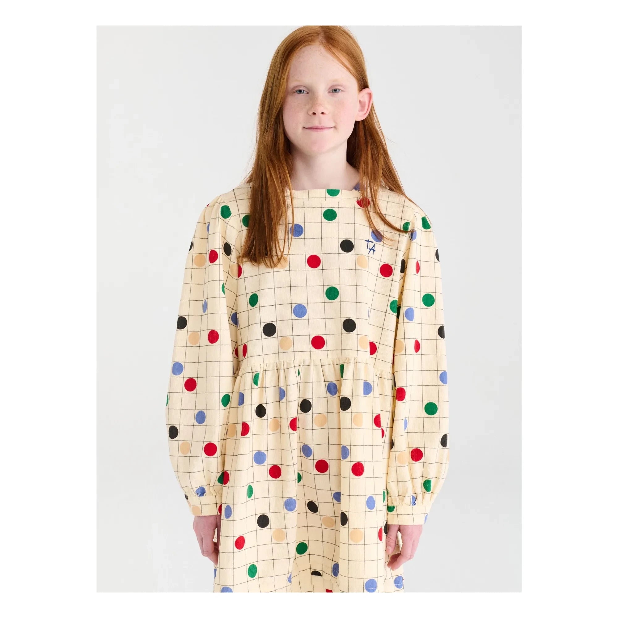 True Artist - Circles organik pamuk elbise | Bej