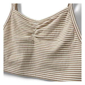 Sofie Schnoor - Britasy Striped Swimsuit | Taupe brown