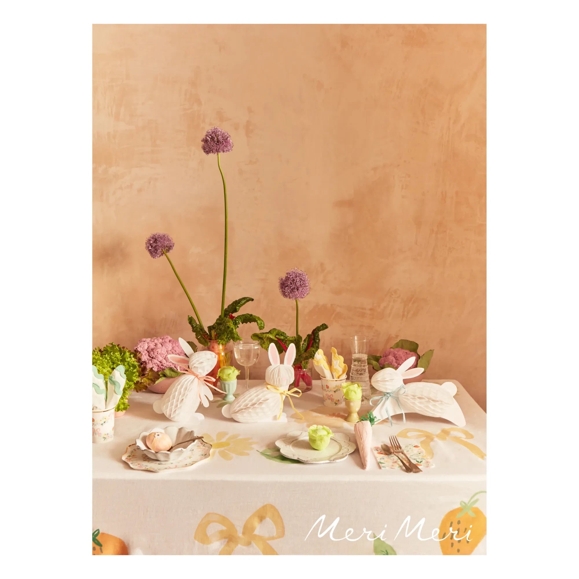 Meri Meri - Pastellfarbene Frühlingsblumen Teller - 8er Set