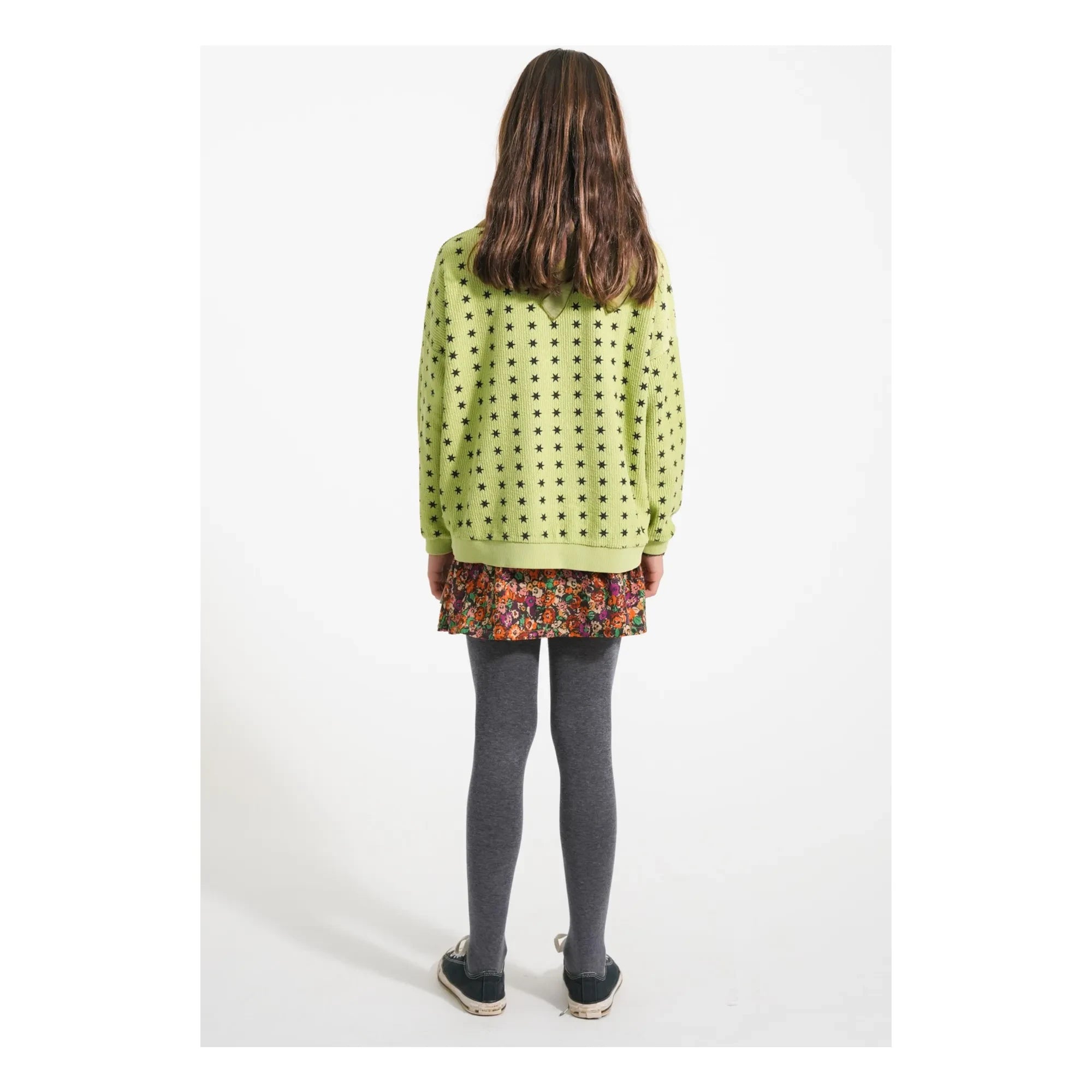 Piupiuchick - Stern-Sweatshirt aus Bio-Baumwolle mit Kordelzug | Grün